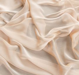 Šifon plise šanžán béžovohnědý