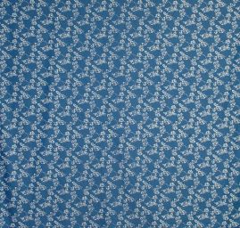 Riflovina imitace košilová látka vzor růží sv. modrá