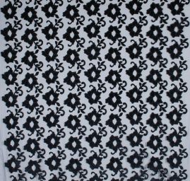 Tyl sametová aplikace květ tm.modrý