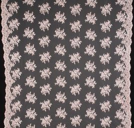 Krajka na tylu květy pastel růžová