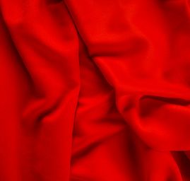 Krep satén pružný oboustranný matný červený