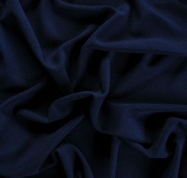 Žoržet šatový oboustranně pružný tm. modrý