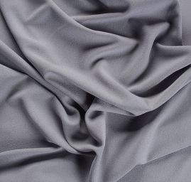 Žoržet šatový oboustranně pružný šedý