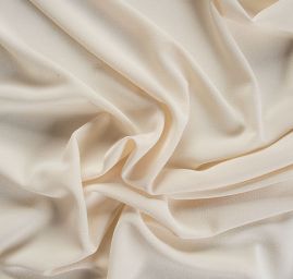 Žoržet šatový oboustranně pružný smetanový