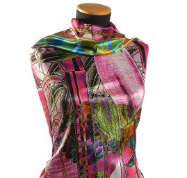 Arttextil motiv papuška starorůžová satén