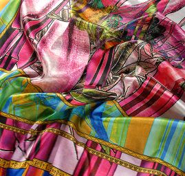 Arttextil motiv papuška starorůžová satén