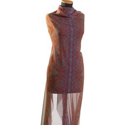 Žoržet jemný grafický design motýlci/květy velký