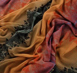 Žoržet jemný grafický design motýlci/květy malý