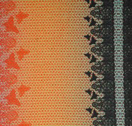 Žoržet jemný grafický design motýlci/květy malý