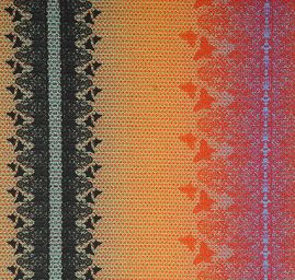 Žoržet jemný grafický design motýlci/květy malý