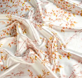 Atlas variace kimono květy slonová kost