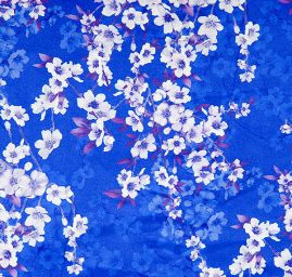 Atlas variace kimono styl květy modrá