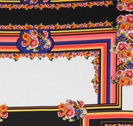 Žoržet šátkový motiv bílý velký