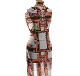 Žoržet šátkový motiv bílý malý