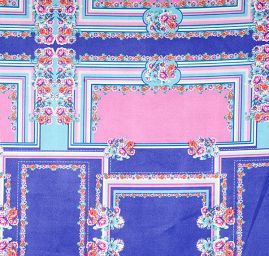 Atlas šátkový motiv malý modrý