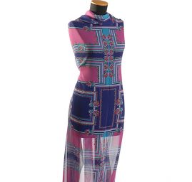 Žoržet šátkový motiv malý modrý