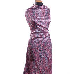 Atlas motiv paisley starorůžový