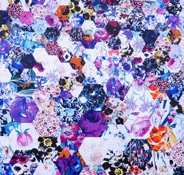 Atlas motiv květinových fragmentů