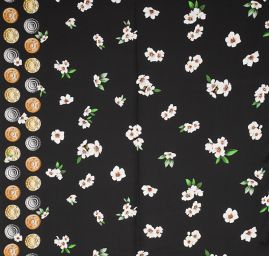 Hedvábný šifon černá