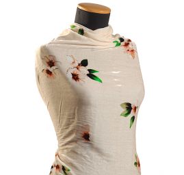 Hedvábný samet smetanová