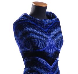 Hedvábný samet krajkový motiv vlnek