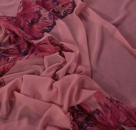 Žoržet motiv velkých květů růžová