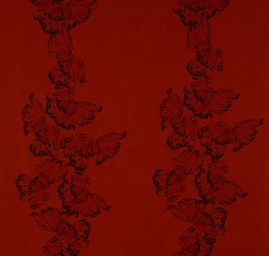 Žoržet motiv velkých květů červená