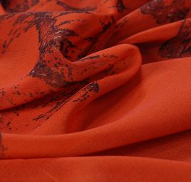 Žoržet motiv velkých květů červená