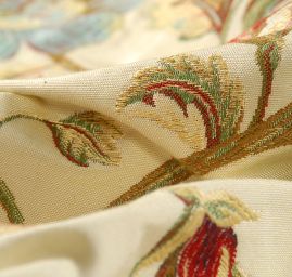 Dekorační žakárová látka velké květy růží