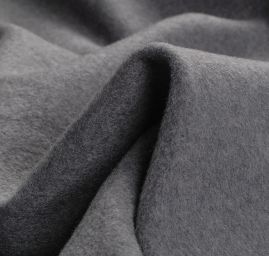 Vlna kašmír směs kabátová látka tm.šedá