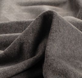 Vlna kašmír směs kabátová látka hnědošedá