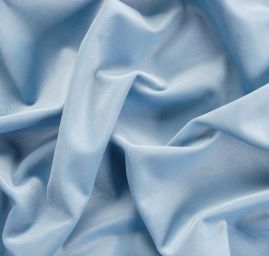 Sametová dekorační látka světle modrá