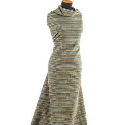 Kostýmová látka buklé vlna směs zelený melír