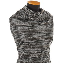 Látka design Art Fabrics bukle vlna směs černošedý melír