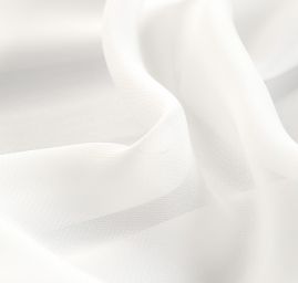 Šifon jednobarvený hladký bílý
