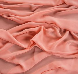 Šifon jednobarevný hladký starorůžový