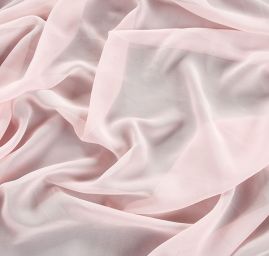 Šifon jednobarevný hladký pastel růžový
