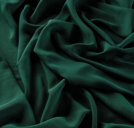 Šifon jednobarvený hladký tmavě zelený