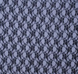 Jemná pružná krajka motiv růže černá