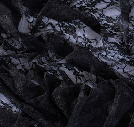 Jemná pružná krajka motiv růže černá