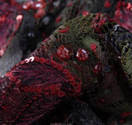 Exkluzivní krajka zelenovínová