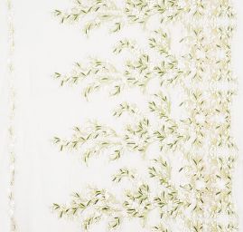 Krajka květinová výšivka na tylu s aplikací květů