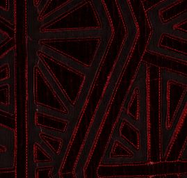 Krajka tylová sametová aplikace vínová