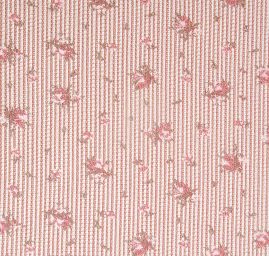 Brokát nepružný vintage růže proužky starorůžový