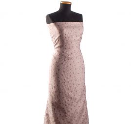 Brokát nepružný vintage růže proužky starorůžový