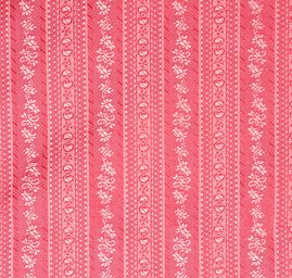 Brokát nepružný květy a proužky růžovovínová