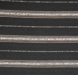Šatová látka plastický vzor proužků černá