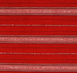 Šatová látka plastický vzor proužků červená