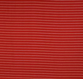 Šatová látka plastický vzor proužků červená