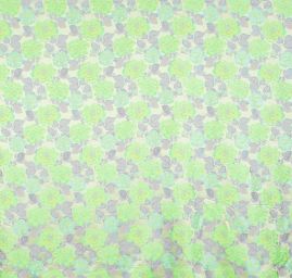 Brokát vzor růže starorůžová/zelená